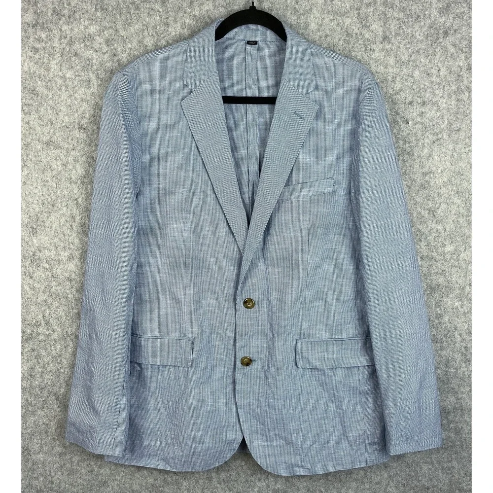 J Crew Suit Jacket Mens 40R Ludlow Slim Fit Unstructured Cotton Linen Somelos
